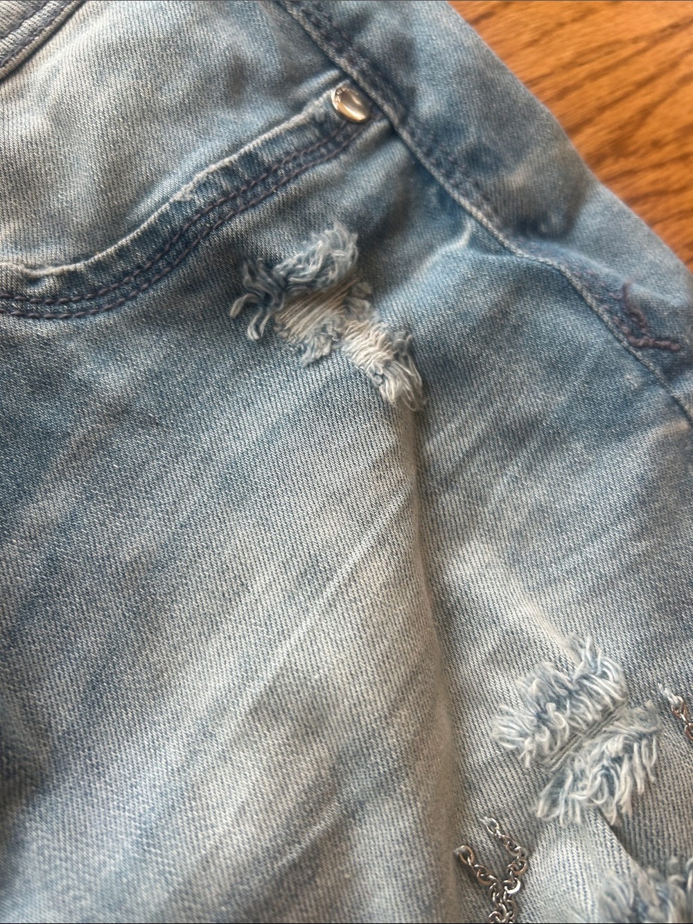 Bebe Silver Chain Jeans (See measurements) - Picture 4 of 12